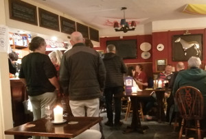 A busy evening at The Greyhound